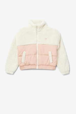 FILA Yauvani Cropped Puffer Jackets Rose,Womens Clothing | CA.SOJADB279